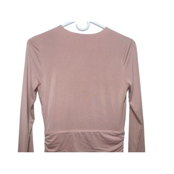 NBD Revolve Coco Mini Dress Womens Small Pink Ruched Long Sleeves Bodycon Party - Picture 14 of 16